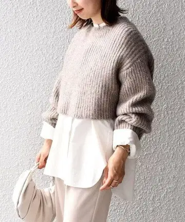 SHIPS 숏 니트 풀오버