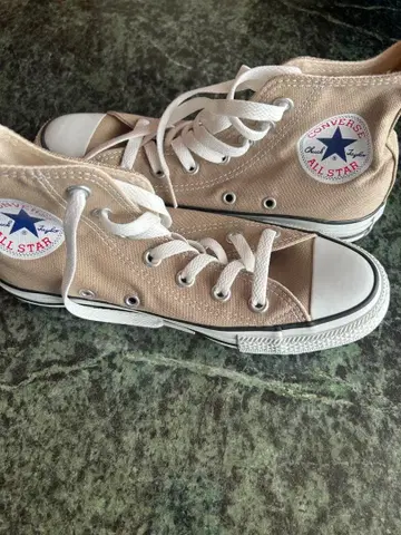 미사용 새상품 컨버스 하이컷 베이지 23.5cm