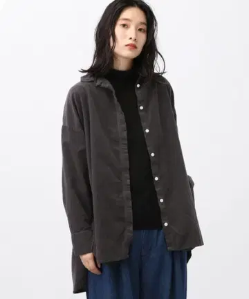 미사용 새상품 natural by clip 제품 염색 셔츠 코듀로이 튜닉