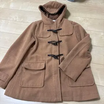 Pageboy 카멜 더플 코트 후드 부착