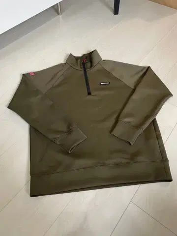 BRIEFING 브리핑 3D 로고 하프 지퍼