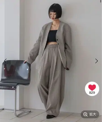 LOWRYS FARM TR 싱글 자켓 TR 이지 코쿤 팬츠