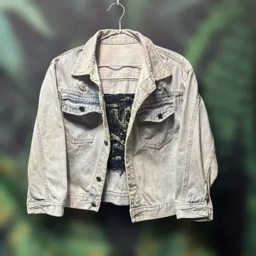 G 데미지 가공 뒷면 드래곤 자수 개성파 구제 의류