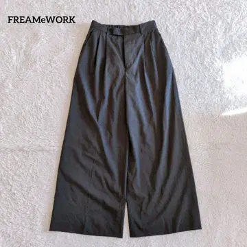 FRAMeWORK 프레임워크 워셔블 트로 턱 와이드 팬츠 블랙