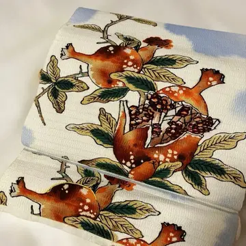 회화풍 앤티크 석류 물맞춤 종료 빈티지 원단 수공예품 오비 옛날 옷장