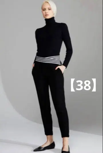 보더스 앳 발코니 테이퍼드 팬츠 블랙 38 슬림 팬츠 바지