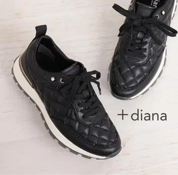 [ 새상품 미사용 ] +다이애나 스니커즈 블랙 퀼팅 23.5cm