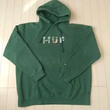 HUF 그린 후드 부착 후드티 XL