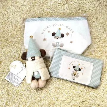 리루린린 인형 배지 수베니어 런치 케이스 물티슈 캐리 3점