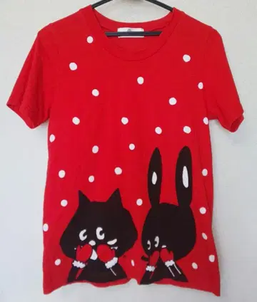 [ 즉시 구매 ] Ne-net 네넷 냐 뾴 티셔츠 빨간색 크리스마스 눈