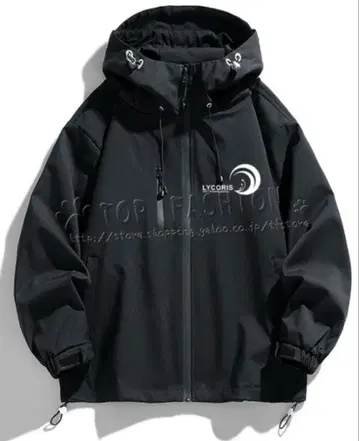 리코리스 코일 자켓 남성용 여성용 후드티 블랙