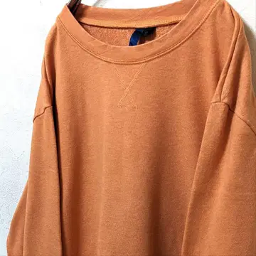 H&M 디바이디드 구제 의류 L 핑크 주황색 무지 맨투맨 트레이닝복