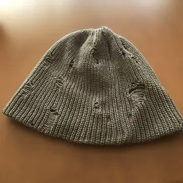 RACAL 데미지 가공 그레이 비니 모자