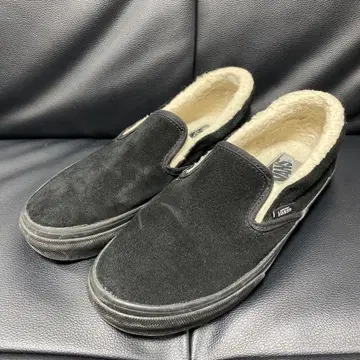 VANS 블랙 새상품급 슬립온 24.5 스웨이드 보아
