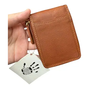 ANON (아논) 이탈리아 바케타 가죽 라운드 지퍼 동전 지갑