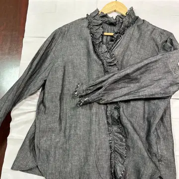 저널 스탠다드 luxe 그레이 프릴 긴팔 셔츠