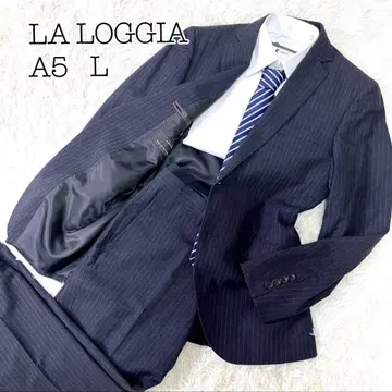 라 로지아 아오야마 마르조토 셋업 블랙 스트라이프 수트