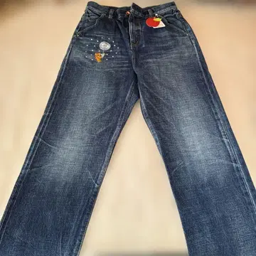 프랑슈리페 곰 자수 데님 팬츠