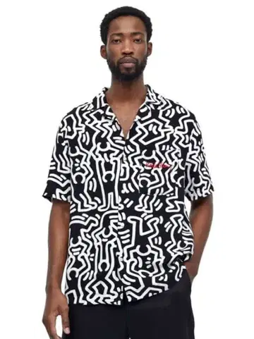 H&M 키스 해링 반팔 셔츠