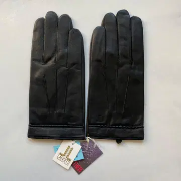 미사용 란체티 남성용 가죽 그로브 블랙 검은색 가죽 장갑 25cm