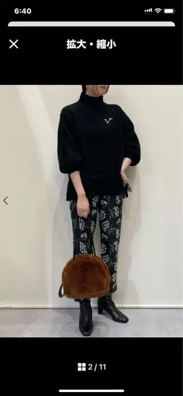 [ 새상품 ] 스콧 클럽 퍼 소재 핸드백 vin