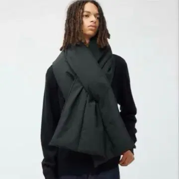 미사용 새상품 GU 빅 머플러+E 완판템 남녀 공용 인기 블랙