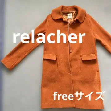 relacher 크림슨 컬러 롱 코트