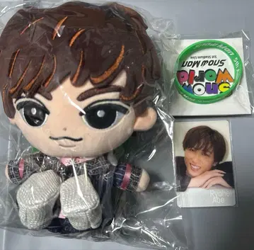 스노우맨 아베 료헤이 스노치루 BIG 봉제 인형 러버 밴드 흘끗 카드