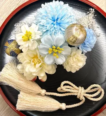 성인식 일본 의류 후리소데 시치고산 머리 장식 세트