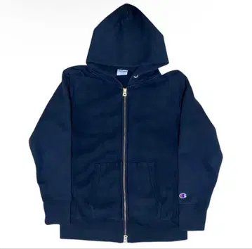 Champion 블랙 풀 집업 후드티