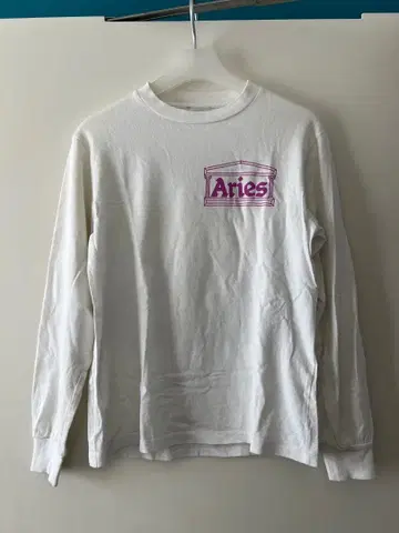 Aries 긴팔 T셔츠 화이트