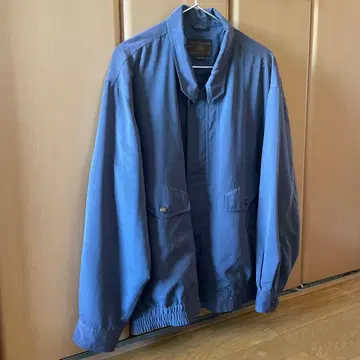 VINTAGE CLUB 네이비 나일론 자켓