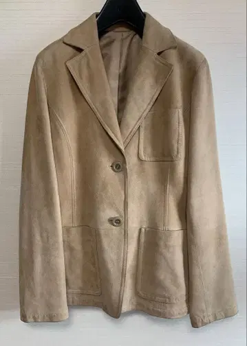 가죽 자켓 베이지 스웨이드 양가죽