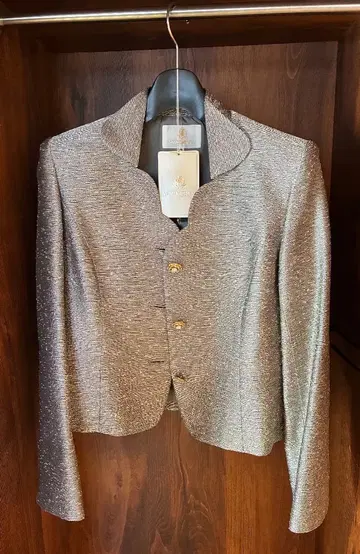 YUMI KATSURA 광택 자켓 반짝이