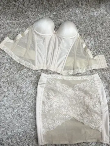 아이보리 코르셋 스커트 세트 A70