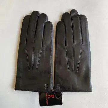 미사용 로베르타 디 카메리노 가죽 그로브 블랙 가죽 장갑 25cm