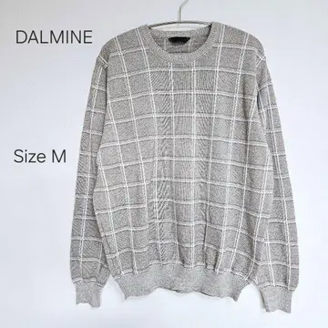 새상품급 DALMINE 체크 무늬 니트 스웨터 M