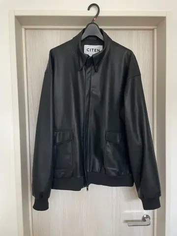 CITEN 페이크 레더 자켓