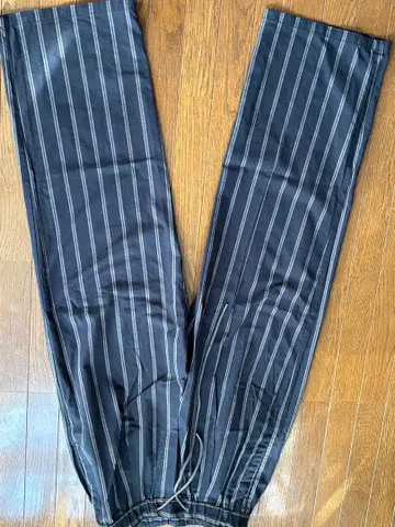 JOHNBULL 스트라이프 패턴 와이드 팬츠