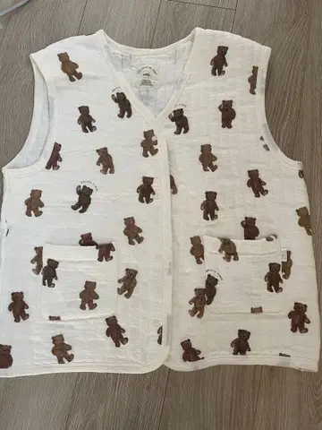 젤라또피케 ONLINE 한정판 베어 패턴 퀼트 베스트