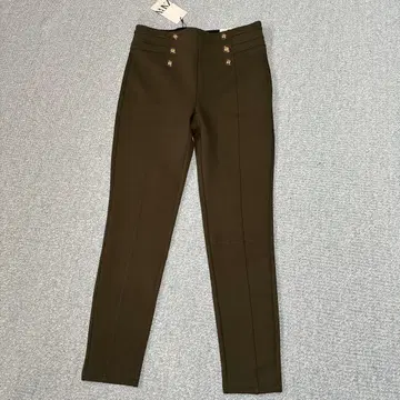 새상품 ZARA 하이라이즈 레깅스 L 올리브