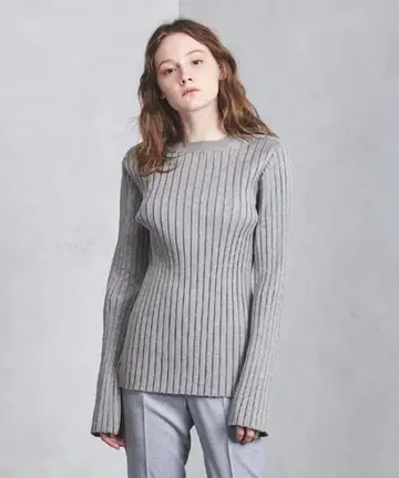 HYKE 와이드 리브 니트 사이즈 1 그레이