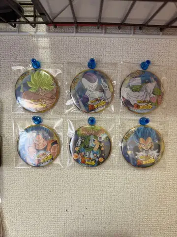 드래곤볼 캔뱃지 6개 세트 스카이트리 한정판 초천공탑 풀컴프