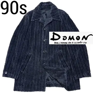 90s 아카이브 DOMON 도몬 인조 모피 스트라이프 모달 코트
