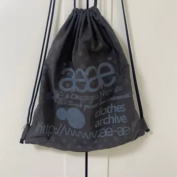 [ AEAE ] WEB LOGO DOT GYM SACK 냅색 그레이