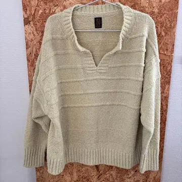 BATONER 코튼 니트 스웨터