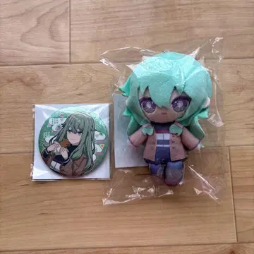 하피콜레 쿠사나기 네네 프로세카 봉제 인형 마스코트 & 글리터 캔뱃지