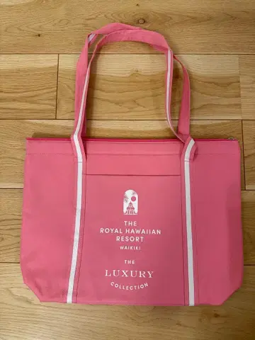 [ 미사용 새상품 ] 로얄 하와이안 한정판 보냉 핑크 토트백