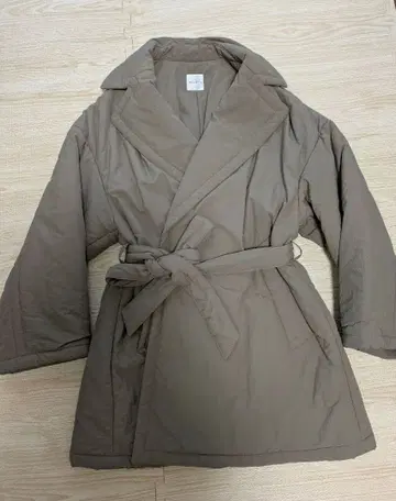 노리즈 브라운 로브 스타일 자켓 코트 충전솜