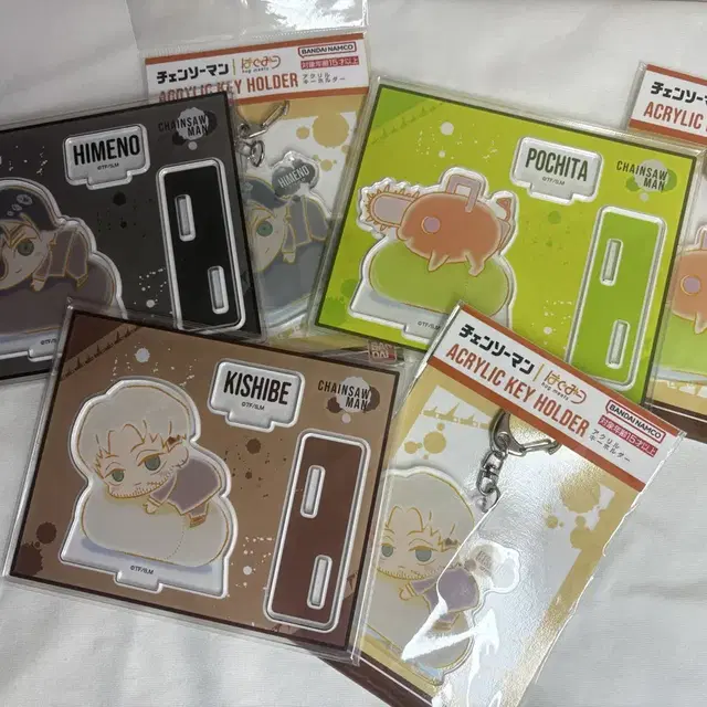 체인소맨 아크릴 키링 스탠드 히메노/키시베/포치타